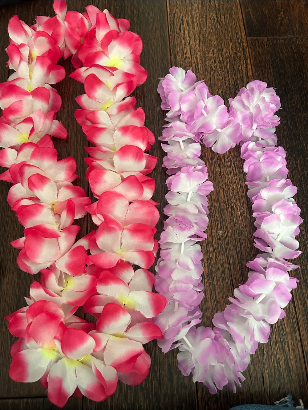Tropical Floral Lei Set - Pink & Lavender